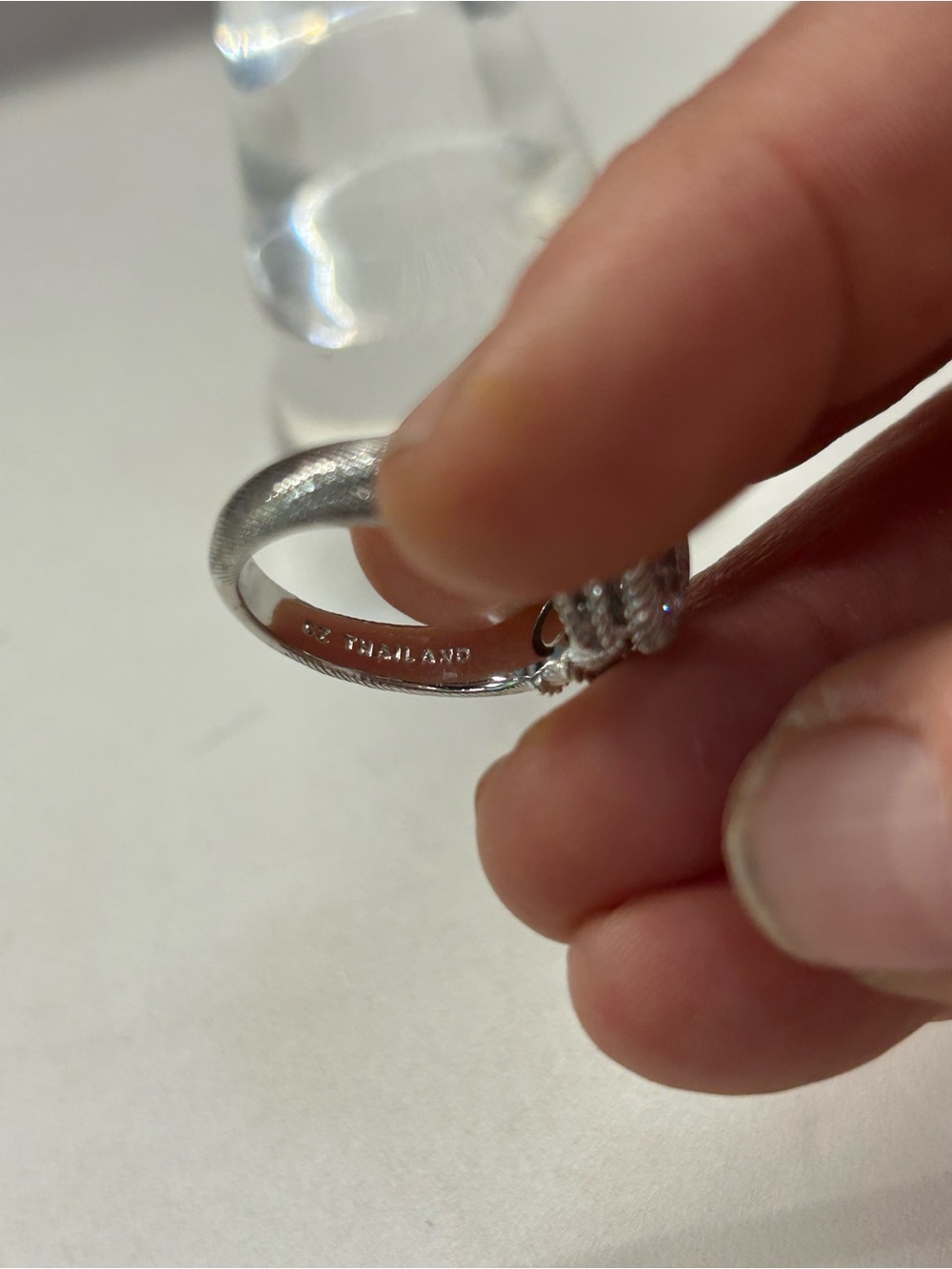 Judith Ripka Silver Rope Band Ring size 9 - Picture 7 of 9